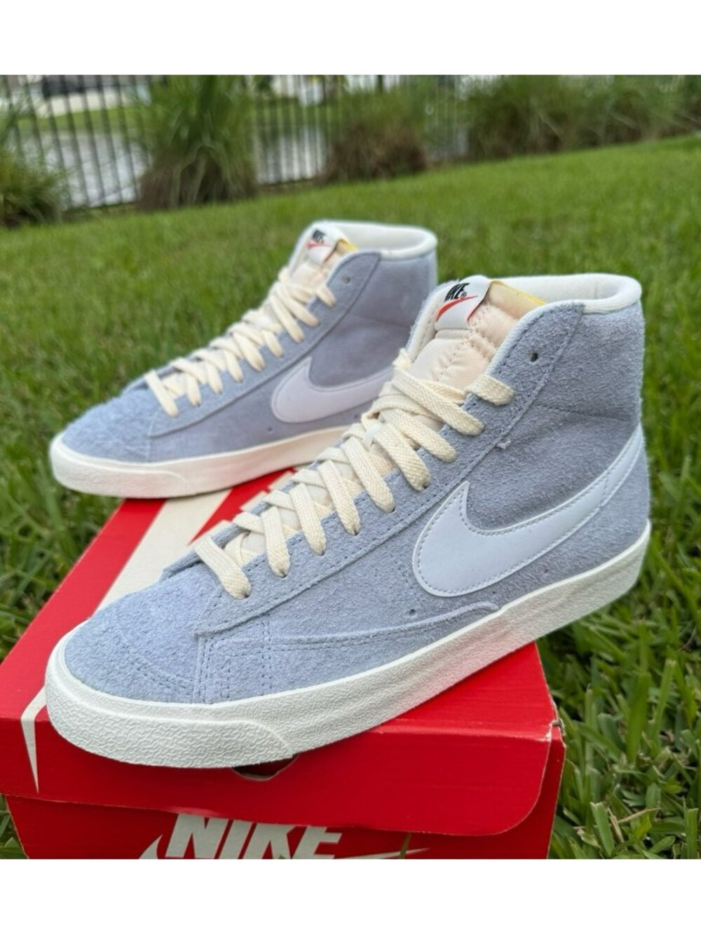 * 8.5 MEN'S NIKE Blazer Mid LIGHT BLUE / SAIL DV7006-400 SNEAKERS SPORTSWEAR
